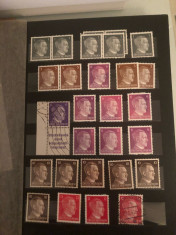 clasor timbre germane. perioada nazista ?i mai vechi. 12 File pline. foto