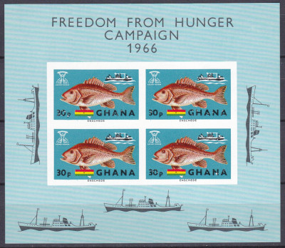 DB1 Ghana 1966 Fauna Africana Pesti Supratipar Campanie Contra Foamei SS MNH foto