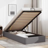 VidaXL Cadru de pat otoman fără saltea Gri 90x200 cm piele artificială
