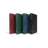 Cumpara ieftin Leuchtturm Premium album pentru timbre - 16 foi/32 pagini negre cu caseta, verde