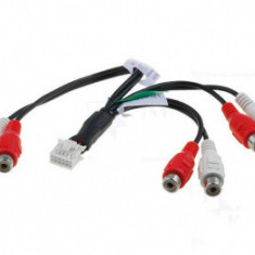 Conector radio AUX Pioneer RCA 12 pini, aux fata, spate, subwoofer