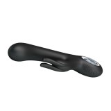 Carina - Vibrator iepuraș, negru, 19 cm