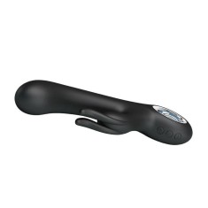 Carina - Vibrator iepuraș, negru, 19 cm
