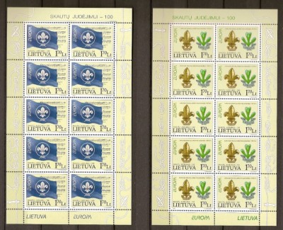 LITUANIA 2007 EUROPA CEPT - CERCETASI -Serie 2 timbre in 2 coali de 10 MNH** foto