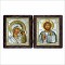 Diptic argint MD Kazan si Iisus 25x15cm