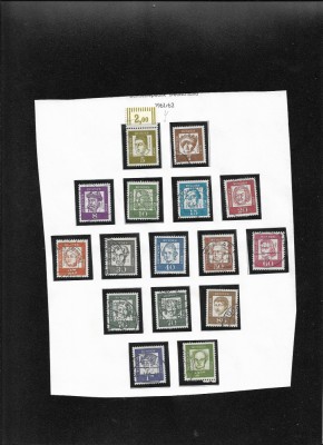 Germania 1961 1962 foaie album cu 16 timbre foto