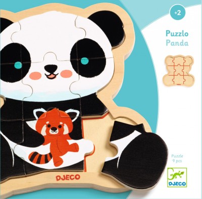 Puzzle lemn Ursuletul Panda, Djeco foto