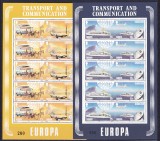 DB1 Gibraltar 1988 Europa 2 x MS Transporturi Avioane Trasuri Vapoare MNH, Nestampilat