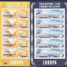 DB1 Gibraltar 1988 Europa 2 x MS Transporturi Avioane Trasuri Vapoare MNH