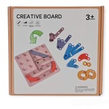 Joc educativ din lemn, litere, cifre, forme, 7Toys