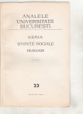 Bnk rev Analele Universitatii Bucuresti - Filologie - 1961
