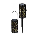 Lampa solara pentru gradina, LED, set 2 buc, 6x6x41 cm, Yildun, Strend Pro