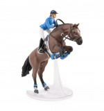 Figurina - Jumping Horse with Riding Girl | Papo