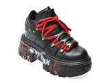 Ghete GRYXX negre, YQ082, din piele ecologica