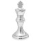 vidaXL Sculpturi şah, 2 buc., argintiu, aluminiu