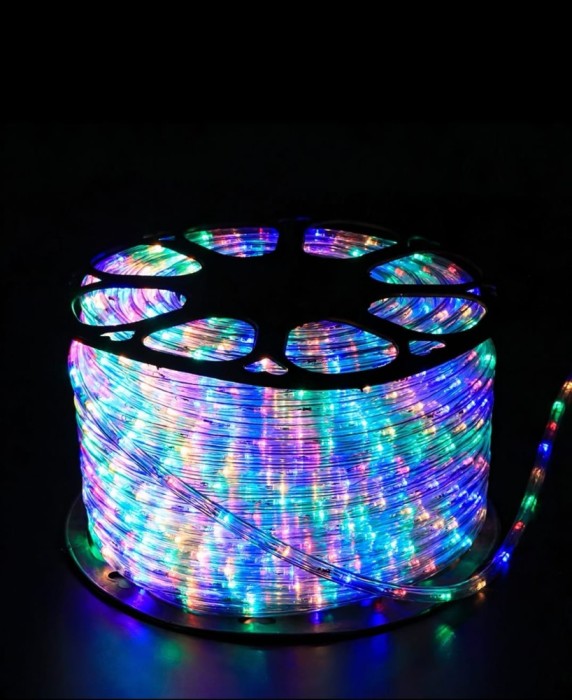 Instalatie Craciun 70 m LED Multicolora,furtun transparent