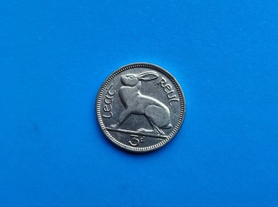 3 Pence 1928 Irlanda-Rar-stare buna! foto
