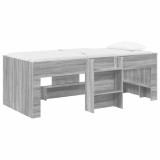 vidaXL Cadru de Pat &Icirc;nalț pentru Copii 2 pcs Sonoma gri Lemn prelucrat 3422592