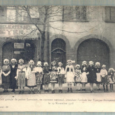 AD 149 C. P. VECHE - UN JOLI GROUPE DE PETITES LORRAINES, EN COSTUME-FRANTA-1918