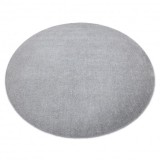 Covor modern de spalat LATIO 71351060 cerc argint, cerc 80 cm, Rotund, Poliester