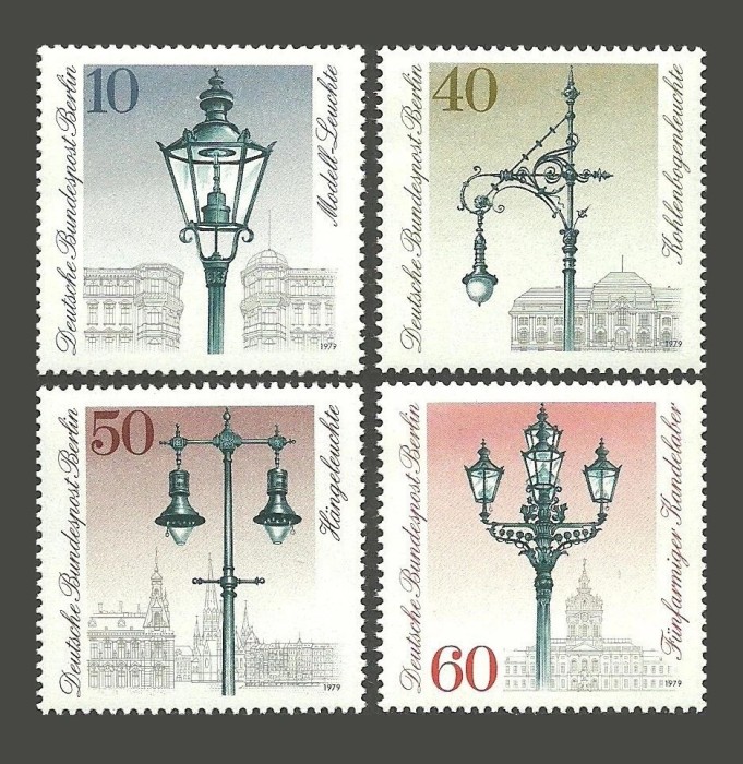 Berlin 1979 - Lămpi, iluminat public, serie neuzata