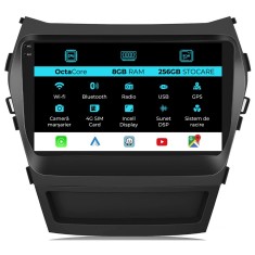 Navigatie Android Dedicata Hyundai IX45 SantaFe (2013-2017), 9Inch, 8Gb Ram, 256Gb Stocare, Carplay