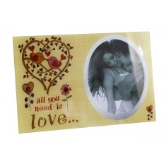 Rama foto de masa sticla All you need is love 30 cm x 20 cm