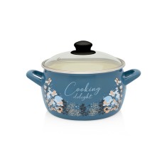 Oala cu capac sticla Cooking Delight Metalac, email, 24cm, 7.5l