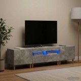 Cumpara ieftin Set de 3 piese pentru TV cu LED DELFT Gri Beton Lemn prelucrat