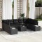 vidaXL Set de canapele pentru grădină 10 pcs Negru 289 x 209 x 85 cm 3355902