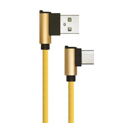 Cablu USB - Type C Diamon Edition, 1 m, Auriu foto