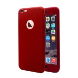 Husa pentru Apple iPhone 6 / Apple iPhone 6S Rosu Fullcover cu acoperire completa 360 grade cu folie protectie