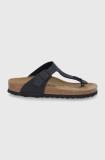 Birkenstock slapi Gizeh femei, culoarea negru, cu toc plat, 43693