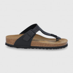 Birkenstock Șlapi Gizeh femei, culoarea negru, cu toc plat 43693-Black