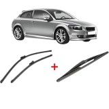 Cumpara ieftin Set 3 stergatoare VOLVO C30 (533) 2006 - 2012, pentru parbriz si luneta, Valeo Silencio