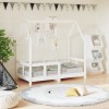 VidaXL Cadru de pat pentru copii, alb, 70x140 cm, lemn masiv de pin 835722