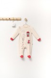 Cumpara ieftin Salopeta eleganta Scufita rosie pentru bebelusi, Tongs baby (Culoare: Roz, Marime: 6-9 luni)