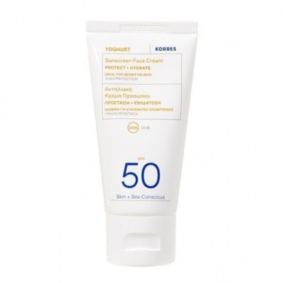 Cremă de față cu protecție solară și iaurt Korres SPF50 50 ml foto