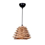Cumpara ieftin Lustra Ava Ava E27 natural-negru 20x20x65cm