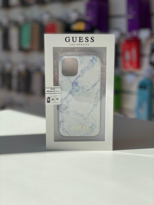 Husa Guess iPhone 12 Mini Colectia Marble Alb - GUHCP12SPCUMAWH foto