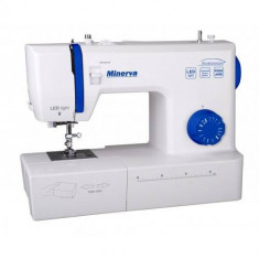 Masina de cusut Electromecanica Minerva BLUEHORIZON 16 programe 850 RPM Alb / Albastru foto