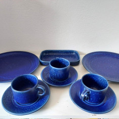 Set 9 buc ceramica albastra Langenthal Elvetia