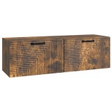 vidaXL Oglindă TV montată pe perete Stejar fumuriu 98 x 31 x 30 cm 898730