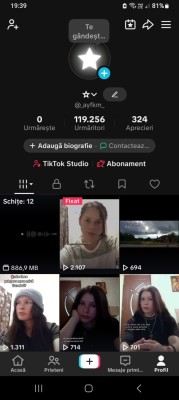 Vand cont tik tok foto