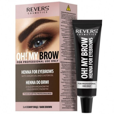 Vopsea de sprancene Henna Oh! My Brows, Revers, Maro Inchis, 3.0, 30ml foto