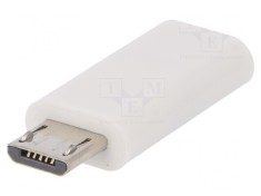 Adaptor USB 2.0 Micro USB B la USB C Alb