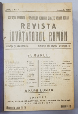 INVATATORUL ROMAN / SCOALA ROMANA / SCOALA BASARABIEI , COLEGAT DE 16 REVISTE APARUTE IN 1922 - 1923 foto