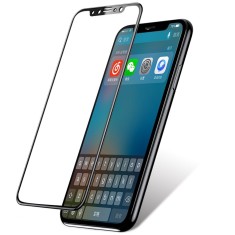 Folie de sticla FULL GLUE pentru Apple iPhone XS, GloMax 3D Negru ,lipici pe toata suprafata