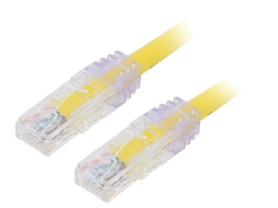 Cablu patch cord Cat 6a UTP galben 1m foto