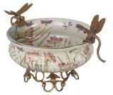 Fructiera cu libelule din portelan Craquelle ROC098